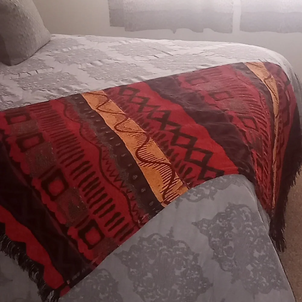 South African Safari Ethnic Aztec Throw Blanket w/Matching Pillow Set